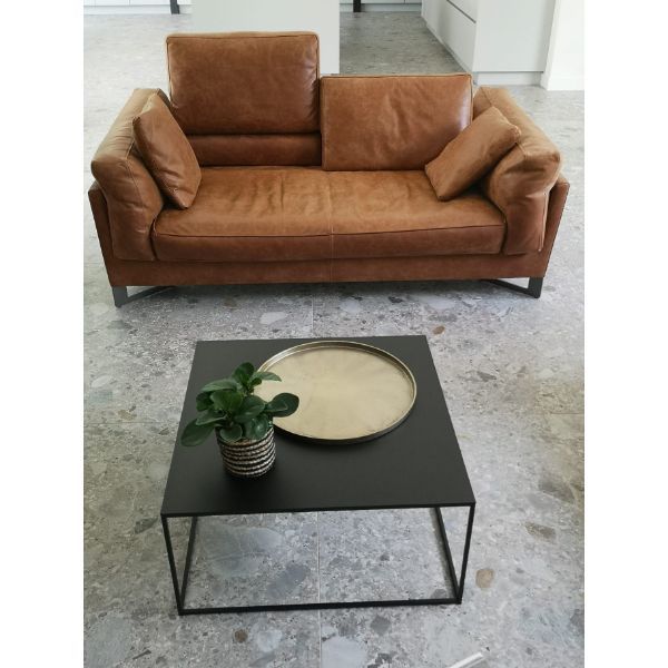 Ledersofa in Cognacfarben Modell Davis In, Frigerio von Frigerio
