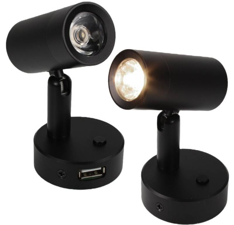 Frilight LED Leselampe LED SMD Spot Leselampe warmweiß + USB Wohnwagen Wohnmobil Caravan Boot von Frilight