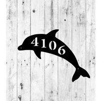 Metall Delphin Hausnummer Schild von FrindtFabrications