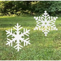 Metall Schneeflocke Meterstecker | Winter Dekor Gartenkunst Meterkunst| Weihnachts-| Urlaubsanzeige von FrindtFabrications