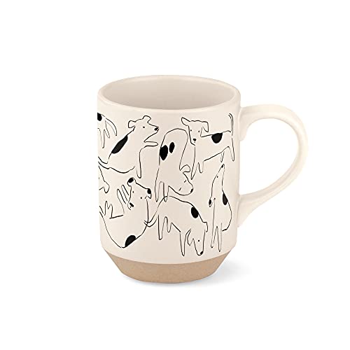 Fringe Studio Nosey Dogs Becher aus Steingut, 355 ml, Natur Fringe Studio Nosey Dogs Becher aus Steingut, 355 ml, Natur von Fringe