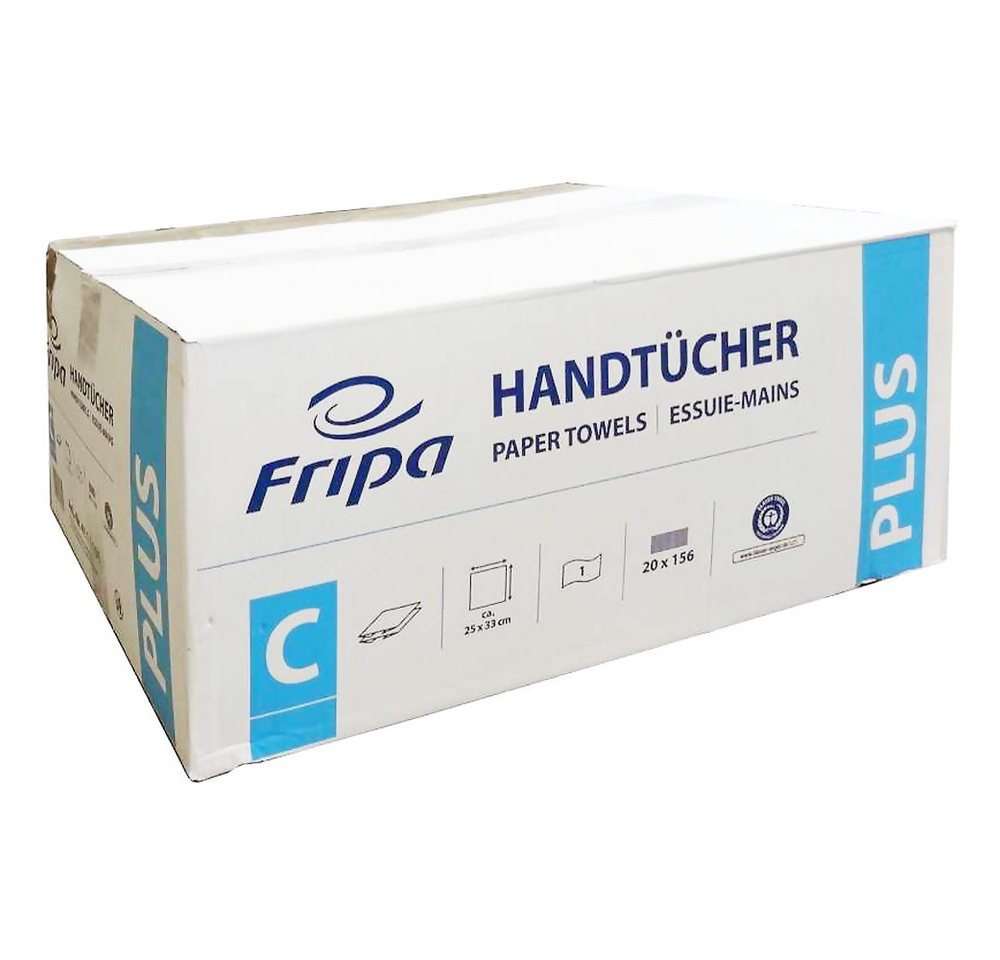 Fripa Papierhandtuch Papierhandtücher 1-lagig C-Falz 25 x 33cm natur Fripa Papierhandtuch Papierhandtücher 1-lagig C-Falz 25 x 33cm natur von Fripa