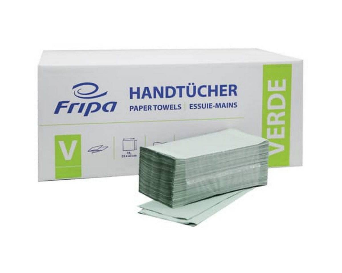 Fripa Papierhandtuch Papierhandtücher 1-lagig V-Falz 25 x 23cm grün Fripa Papierhandtuch Papierhandtücher 1-lagig V-Falz 25 x 23cm grün von Fripa