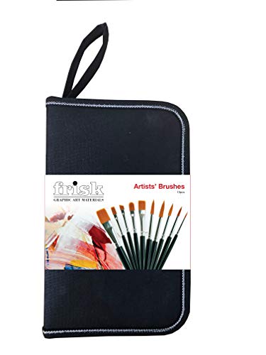 Frisk 22300010 Artist Synthetic Brushes Set of 10 Künstler Bruhes, Assorted von Frisk