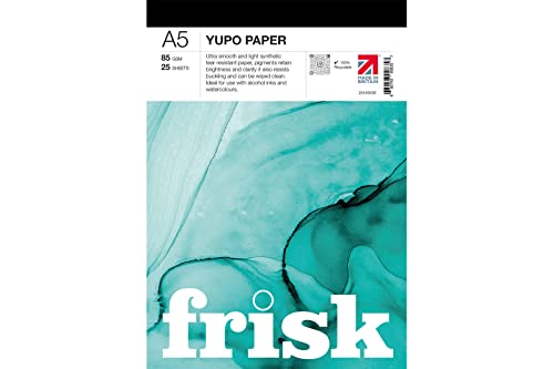 Frisk 23185005 Yupo Papierblock A5, Papier, weiß von Frisk