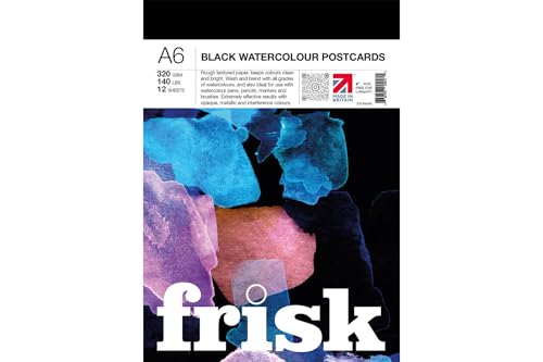 Frisk 23194006 A6 Schwarze Aquarellpapier-Postkarten, Papier Frisk 23194006 A6 Schwarze Aquarellpapier-Postkarten, Papier von Frisk