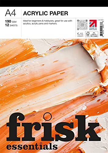 Frisk 24119004 Essentials Acryl-Papierblock, weiß, A4, 12 stück Frisk 24119004 Essentials Acryl-Papierblock, weiß, A4, 12 stück von Frisk