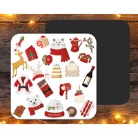 Gemütlicher Weihnachtsvibes-Untersetzer, Niedlicher Weihnachtsuntersetzer, Getränkeuntersetzer, Weihnachtsgeschenke Gemütlicher Weihnachtsvibes-Untersetzer, Niedlicher Weihnachtsuntersetzer, Getränkeuntersetzer, Weihnachtsgeschenke von FriskyBusinessGifts