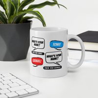 Lustige What Es Your Name Tasse, Tiktok Inspirierte Tony Vs Ezekiel Geschenk Zur Neuheit, Witziges von FriskyBusinessGifts