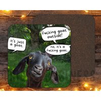 Lustiger Viral Ziegenzitat-Untersetzer, Lustiger Ziegen-Untersetzer, Papa Geschenk, Neuheits-Untersetzer, Freundgeschenk von FriskyBusinessGifts