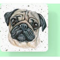 Mops Untersetzer, Niedlicher Hundeuntersetzer, Hundeliebhaber Home Office Schreibtisch Dekor, Neuheit Untersetzer Mops Untersetzer, Niedlicher Hundeuntersetzer, Hundeliebhaber Home Office Schreibtisch Dekor, Neuheit Untersetzer von FriskyBusinessGifts