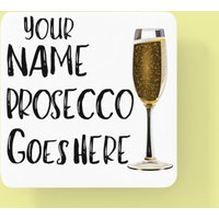 Personalisierter Prosecco-Getränkeuntersetzer, Erwachsener-Namensuntersetzer, Personalisierter Untersetzer, Geschenk Für Prosecco-Liebhaber Personalisierter Prosecco-Getränkeuntersetzer, Erwachsener-Namensuntersetzer, Personalisierter Untersetzer, Geschenk Für Prosecco-Liebhaber von FriskyBusinessGifts