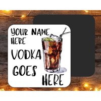Personalisierter Wodka-Getränke-Untersetzer, Erwachsener Name Getränke-Untersetzer, Benutzerdefinierter Untersetzer, Personalisierter Personalisierter Wodka-Getränke-Untersetzer, Erwachsener Name Getränke-Untersetzer, Benutzerdefinierter Untersetzer, Personalisierter von FriskyBusinessGifts