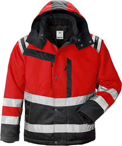 Fristads 119630 Kansas Workwear Warnjacke Hi-Vis rot/schwarz L von Fristads