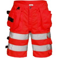 Fristads High Vis Handwerkershorts Kl. 2 2028 PLU Größe C46 Warnschutz-Rot von Fristads Kansas