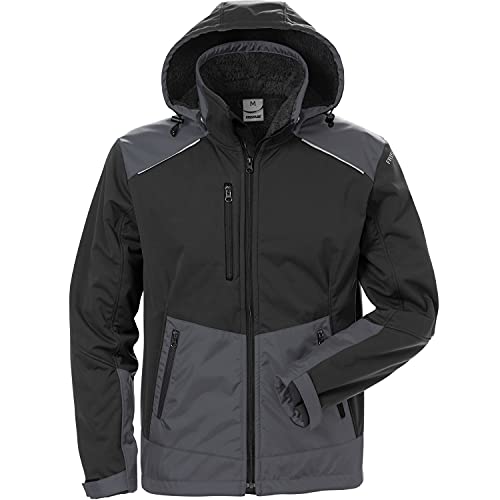 Fristads Fusion Softshell Winterjacke 4060 CFJ 127188 Schwarz/Grau winddicht und wasserabweisend OEKO-TEX zertifiziert Größe XL von Fristads