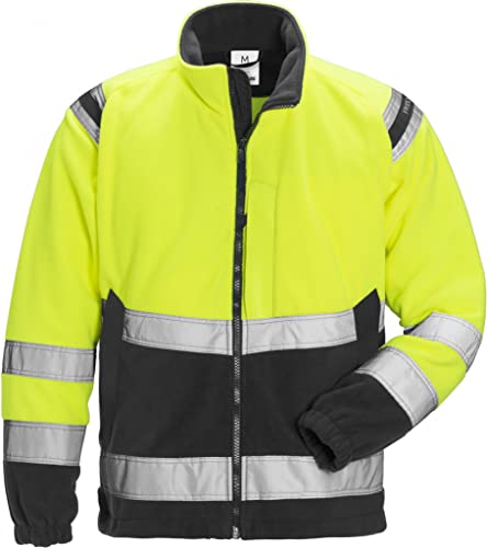 Fristads Warnschutz-Fleecejacke Winddicht Klasse 3 4041 Fe - Größe XL - Warnschutz gelb/schwarz von Fristads