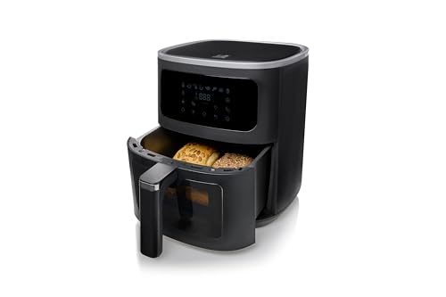 FRITEL Airfryer SnackTastic® 7520 – Heißluftfritteuse – 6 l – 1500 W – 8 Programme – 2 bis 6 Pers. – Touchscreen – Sichtfenster mit Beleuchtung – PFAS-frei von Fritel
