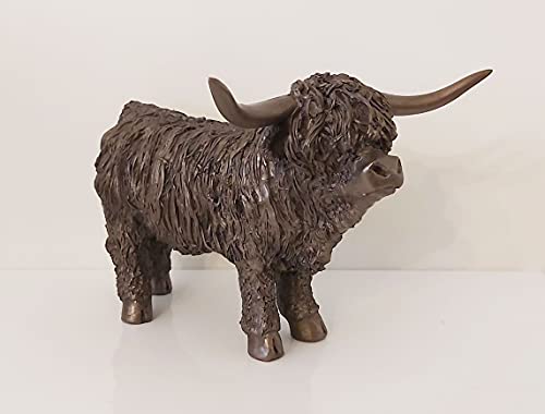 Highland Bull, Standing, Cold Cast Bronze Sculpture by Veronica Ballan. An ideal gift and home decoration for the animal lover (VB051). by Frith Sculpture von Frith Sculpture