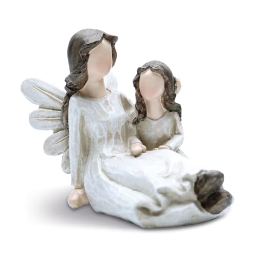 FRITZ COX Engel mit Kind | aus der My.Angel.Art Serie | Schutzengel mit Kind | Geschenk zur Geburt, Geburtstagsgeschenk, Muttertag (Engel mit Mädchen) von Fritz Cox