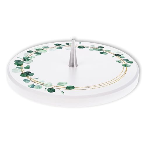 FRITZ COX Kerzenständer Eukalyptus | EIN toller Kerzenteller zur Hochzeit oder Taufe | aus heimischem Buchenholz | Farbe: Weiss | Durchmesser 12cm von Fritz Cox