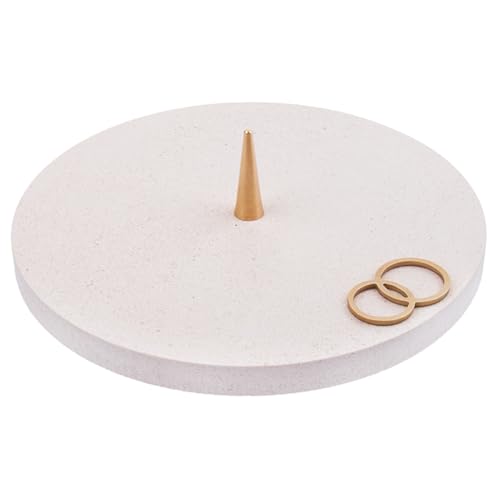 FRITZ COX Kerzenständer mit Ringen aus Messing | Kerzenteller zur Hochzeit | Gold Ringe | passend zur Hochzeitskerze | ca. 14cm von Fritz Cox