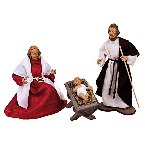Fritz Cox RuCo Krippenfiguren | Heilige Familie | bewegliche Ankleidekrippe | 22cm | Handarbeit Made in Germany (Heilige Familie) von Fritz Cox