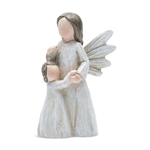 Fritz Cox Schutzengel | My.Angel.Art Schutzengel mit Kind| Engel mit Kind | kleine Engel Skulptur | schönes Geschenk zur Geburt, Geburtstag, Taufe, Kommunion, Hochzeit (Mädchen) von Fritz Cox