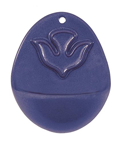 FRITZ COX Weihkessel aus Keramik | mit Taube-Symbol | christliche Geschenkidee zur Kommunion oder Konfirmation | blau | 10cm von Fritz Cox