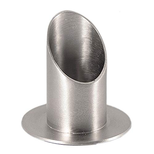 Fritz Cox® Kerzenständer aus Metall I 4 cm ø I Handgearbeitet I Kerzenhalter für Taufkerze, Kommunionkerze, Tafelkerze, Traukerze, UVM. I Metall Silber von Fritz Cox