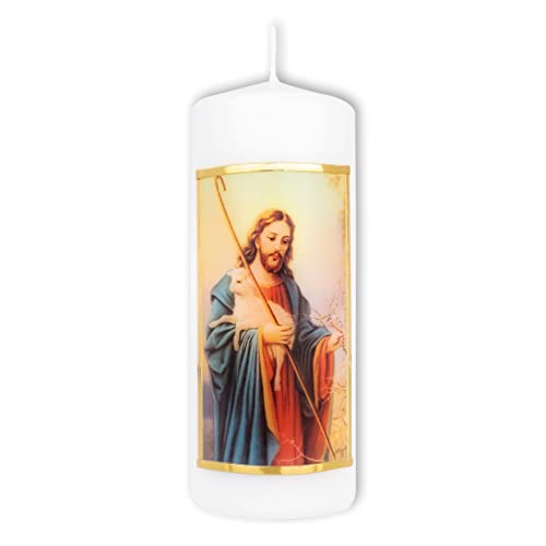 Fritz Cox Bildkerze"Jesus - Guter Hirte" | christliche Kerze | in Deutschland gefertigt |tolles Geschenk zu Ostersonntag | von Fritz Cox