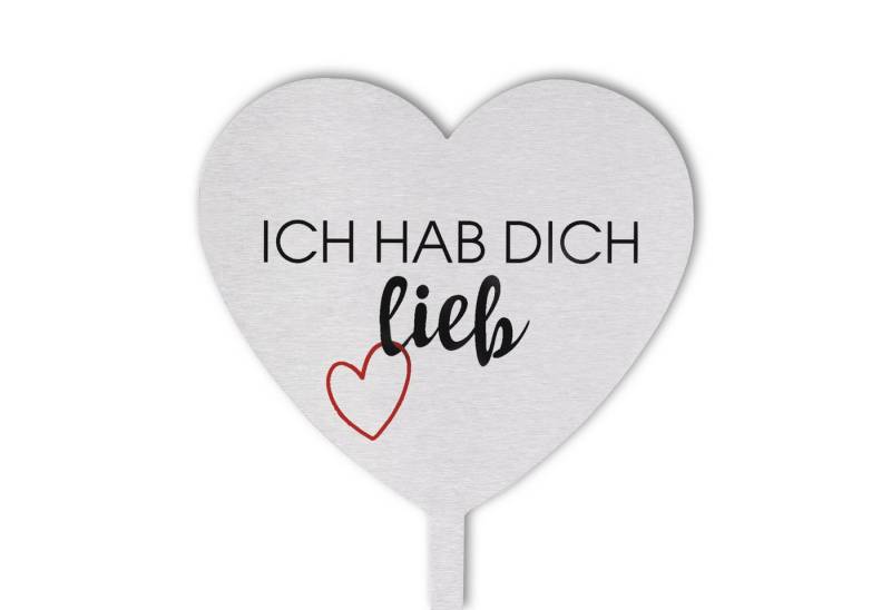 Fritz Cox Gartenstecker Blumenstecker Herz "Ich hab Dich lieb" von Fritz Cox
