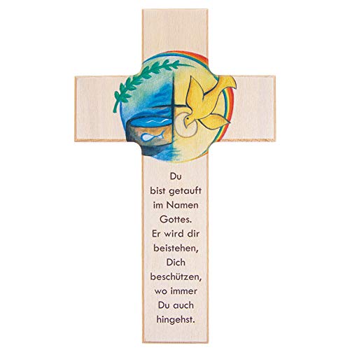 Fritz Cox - Holz-Kreuz zur Taufe - perfektes Taufgeschenk - 20cm Taufkreuz von Fritz Cox