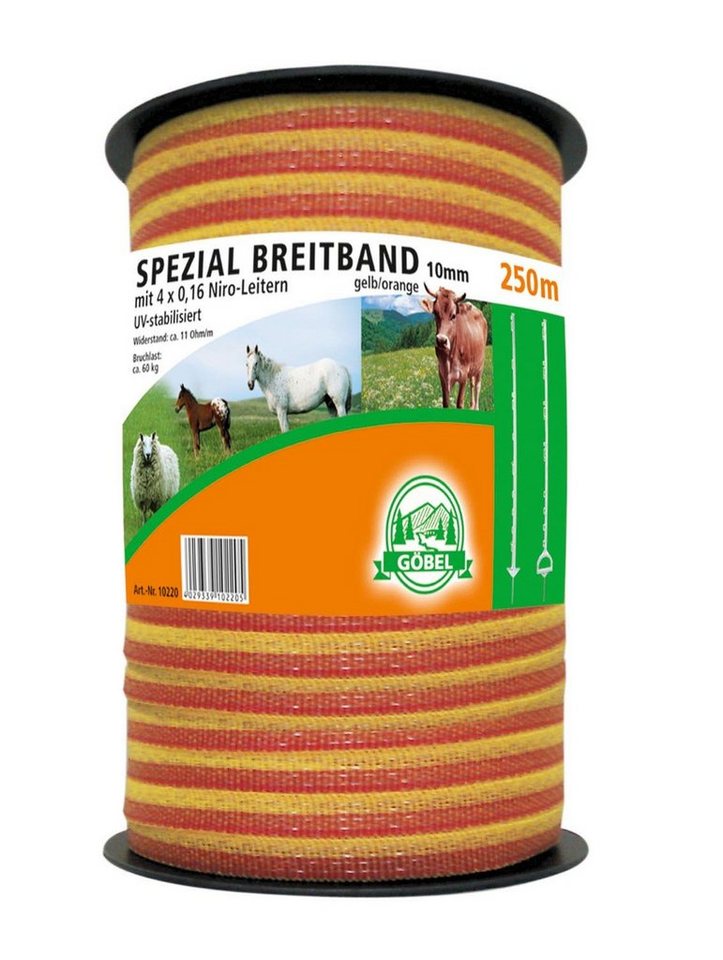 Fritz Göbel Weidenzaun Göbel Spezial-Breitband, 10 mm, 250 m, 4 x 0,16 Niro g/o, 10220 von Fritz Göbel