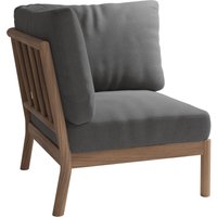 Fritz Hansen - Skagerak Tradition Outdoor Sofa Eckmodul, Teak / charcoal von Fritz Hansen (Skagerak)