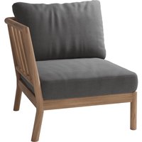 Fritz Hansen - Skagerak Tradition Outdoor Sofa Endmodul, Teak / charcoal von Fritz Hansen (Skagerak)