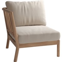 Fritz Hansen - Skagerak Tradition Outdoor Sofa Endmodul, Teak / light sand von Fritz Hansen (Skagerak)