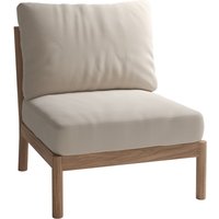 Fritz Hansen - Skagerak Tradition Outdoor Sofa Mittelmodul, Teak / light sand von Fritz Hansen (Skagerak)