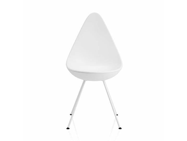 B-Ware Fritz Hansen Drop Stuhl Küchenstuhl Esszimmerstuhl Essstuhl Wohnzimmerstuhl Weiß B-Ware von Fritz-Hansen