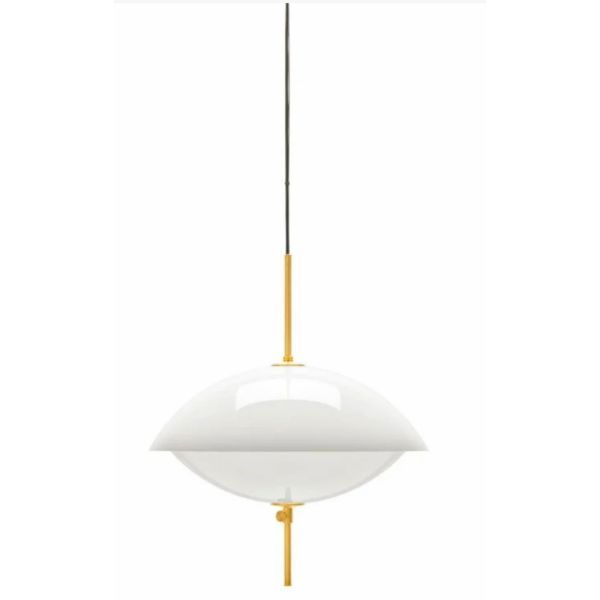 Clam Deckenleuchte aus Glas und Messing, Fritz Hansen von Fritz Hansen