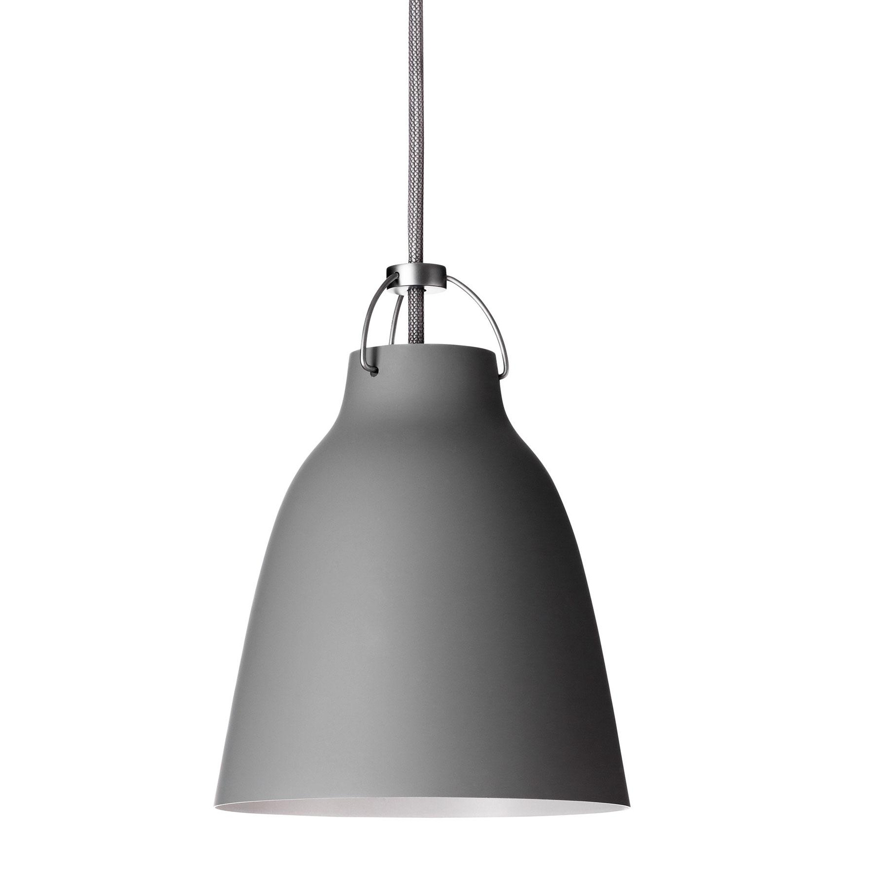 Fritz Hansen - Caravaggio™ P1 Pendelleuchte matt - grau45/matt/H 21,6cm / Ø 16,5cm/Kabel grau45 von Fritz Hansen