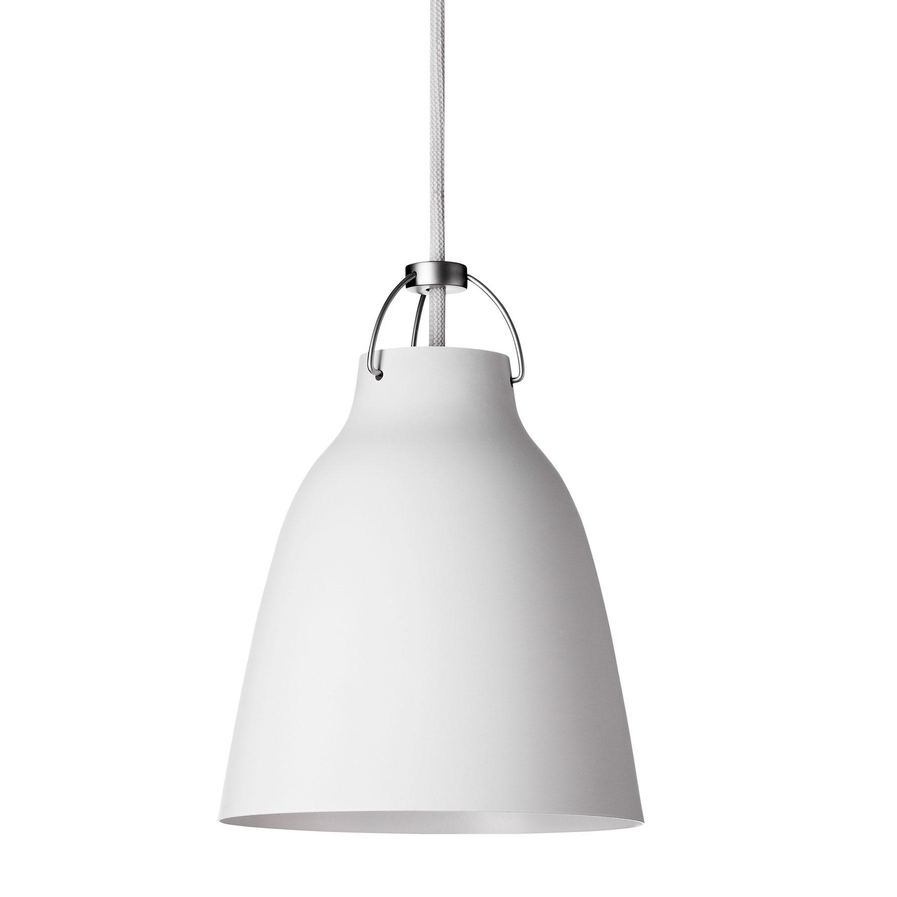 Fritz Hansen - Caravaggio™ P1 Pendelleuchte matt - weiß/matt/H 21,6cm / Ø 16,5cm/Kabel weiß von Fritz Hansen