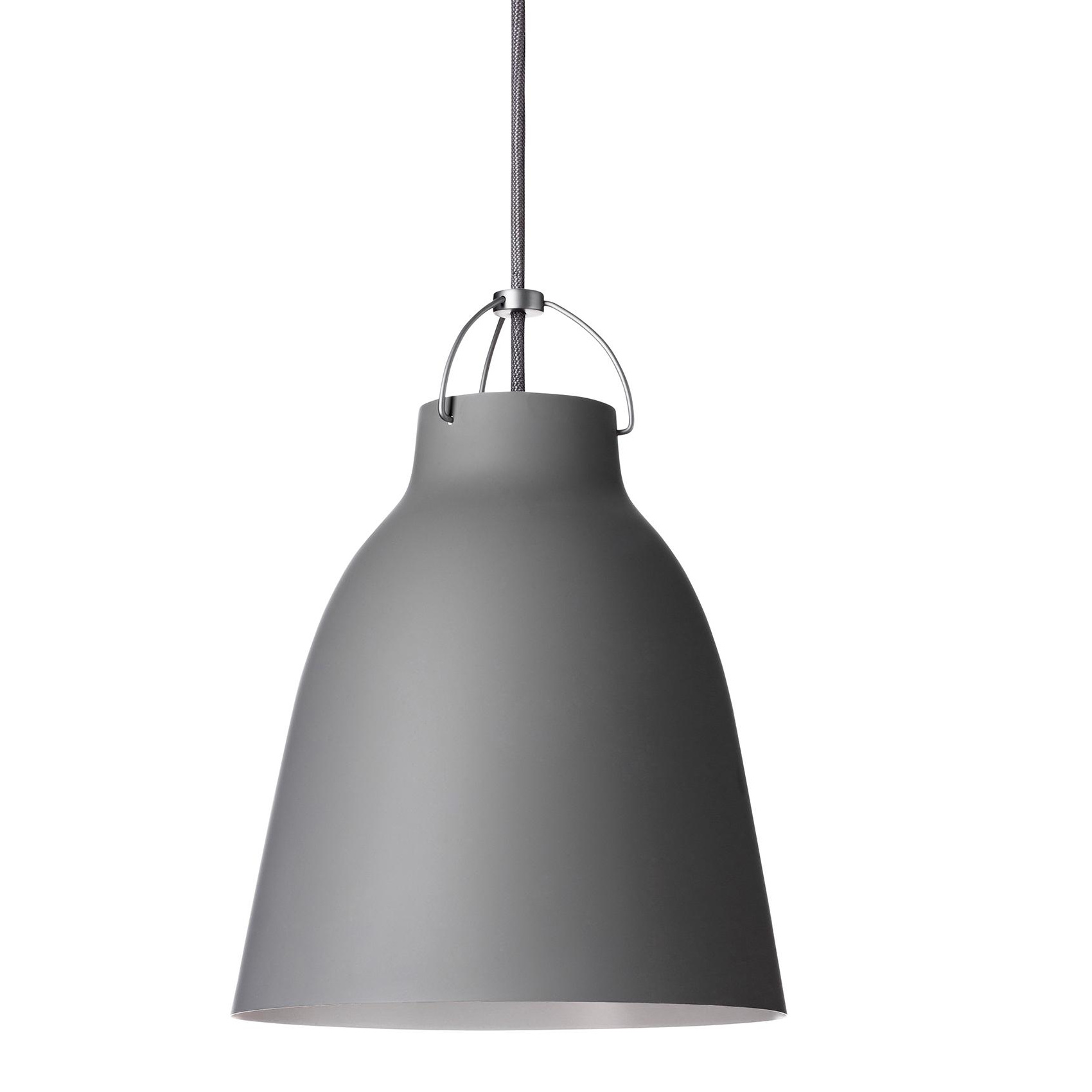 Fritz Hansen - Caravaggio™ P2 Pendelleuchte matt - grau45/matt/H 33,7cm / Ø 25,8cm/Kabel grau45 von Fritz Hansen