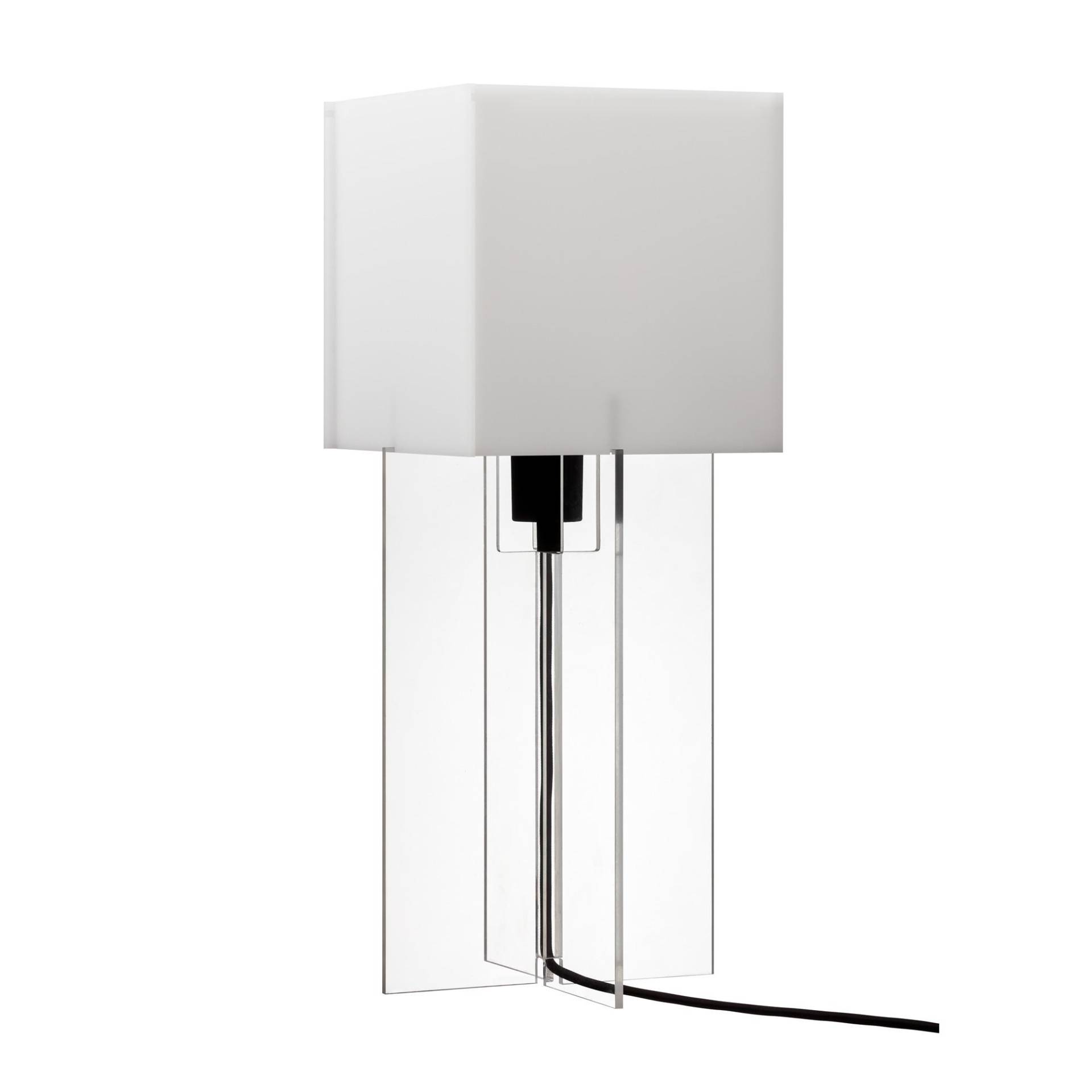 Fritz Hansen - Cross-Plex™ T-500 Tischleuchte - transparent/opal/BxH 20x50cm von Fritz Hansen