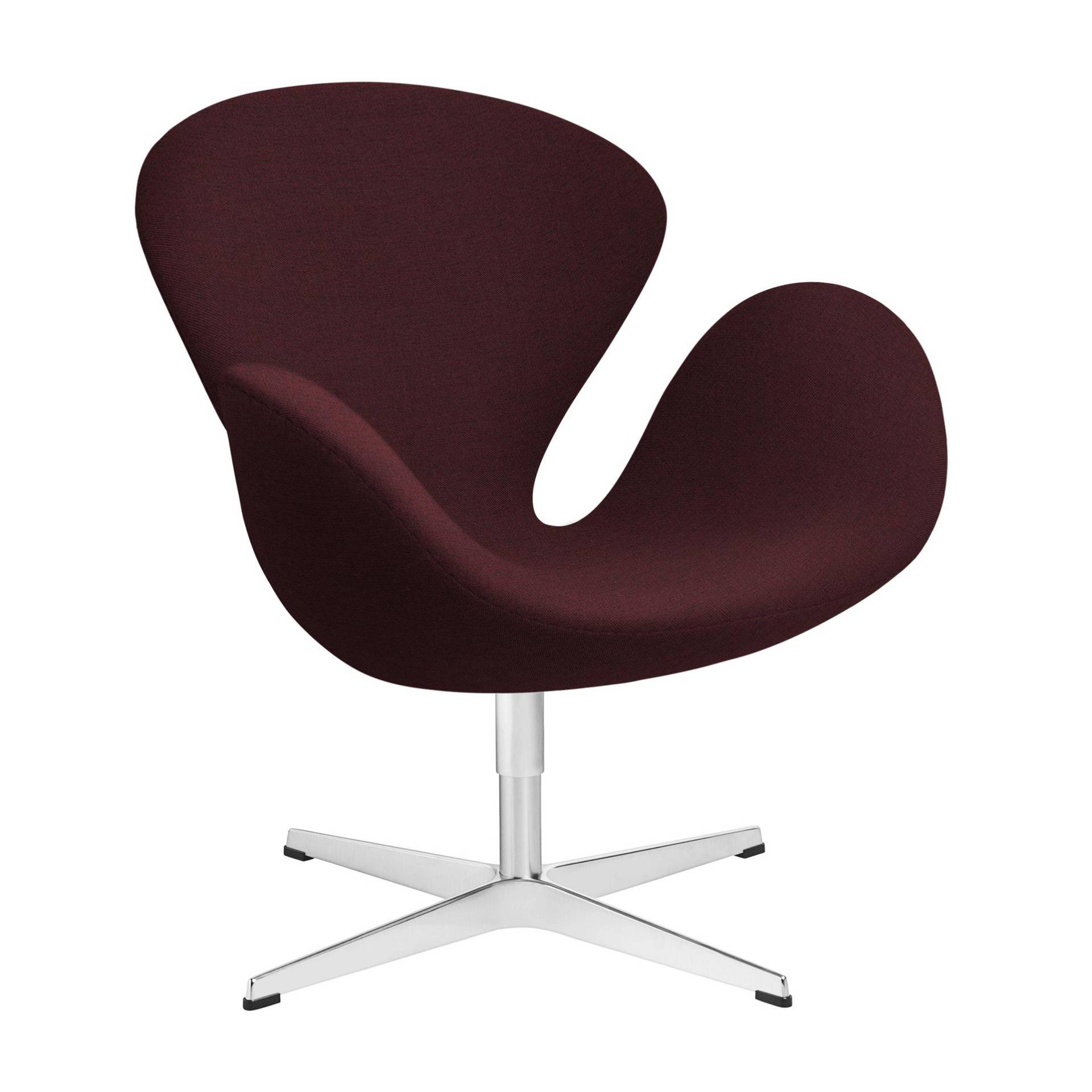 Fritz Hansen - Der Schwan™/ Swan™ Sessel Stoff Christianshavn - rot/Stoff Red 1141/Gestell Aluminium satinpoliert/BxHxT 74x77x68cm von Fritz Hansen