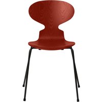 Fritz Hansen - Ant Stuhl, schwarz / Esche venetian red gefärbt von Fritz Hansen