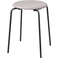 Fritz Hansen - Dot Hocker, grau / beige / weiß / Untergestell graphit von Fritz Hansen