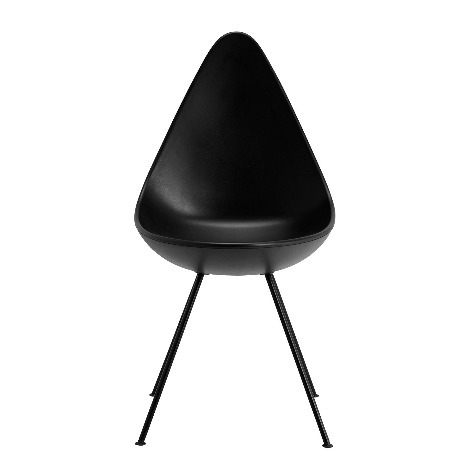 Fritz Hansen - Drop™ Stuhl - schwarz/Sitzfläche Kunststoff/Gestell Stahl pulverbeschichtet/BxHxT 45,5x88,5x54,5cm von Fritz Hansen