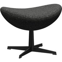 Fritz Hansen - Egg Fußhocker, PVD schwarz / Vanir Granite braun 373 (Jubiläumsedition 2022) von Fritz Hansen