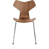 Fritz Hansen - Grand Prix Stuhl, Chrom / Walnuss natur von Fritz Hansen